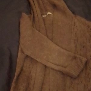 Maurices, 3/4 length sleeve hooded cardigan sweater. Size LG.